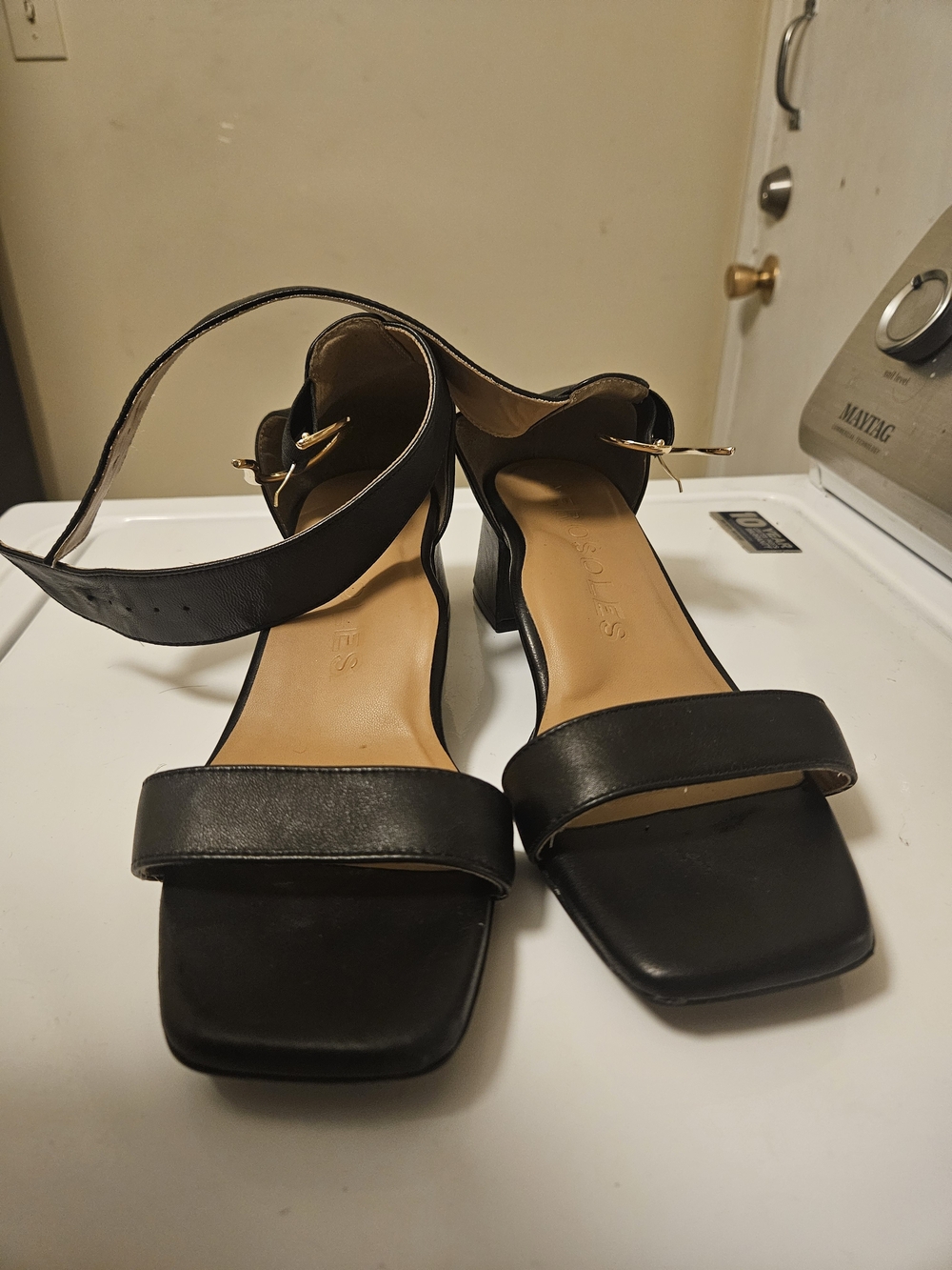Aerosoles Black Ankle-Strap Women's Sandals